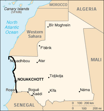 Mauretanien Route